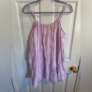 LoveRiche mini dress with Pink and White Stripes